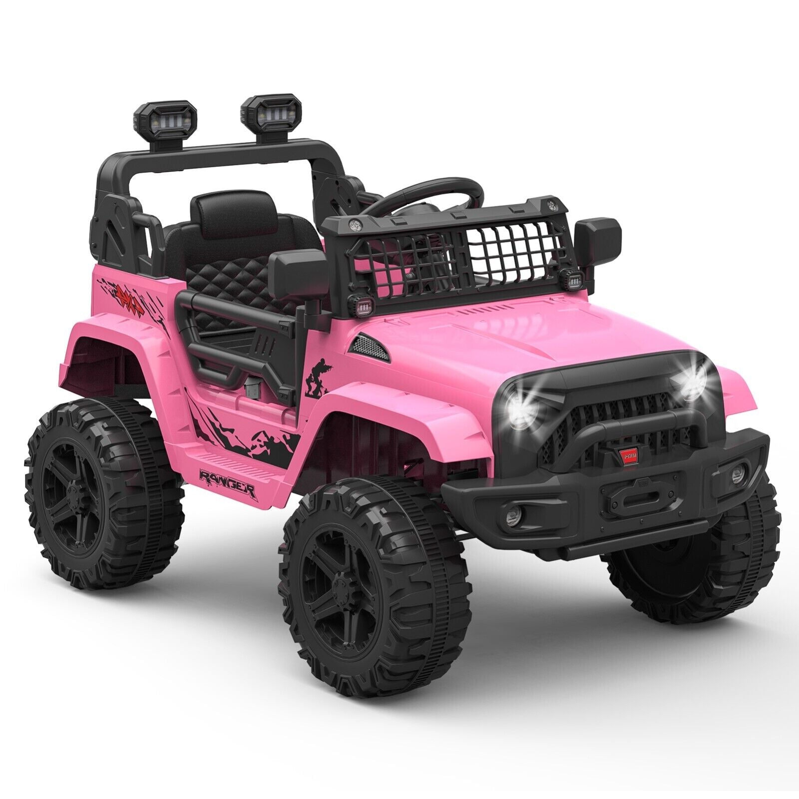 Electric Toy Truck for Kids with Bluetooth and Remote Control - 12V Ride On Car