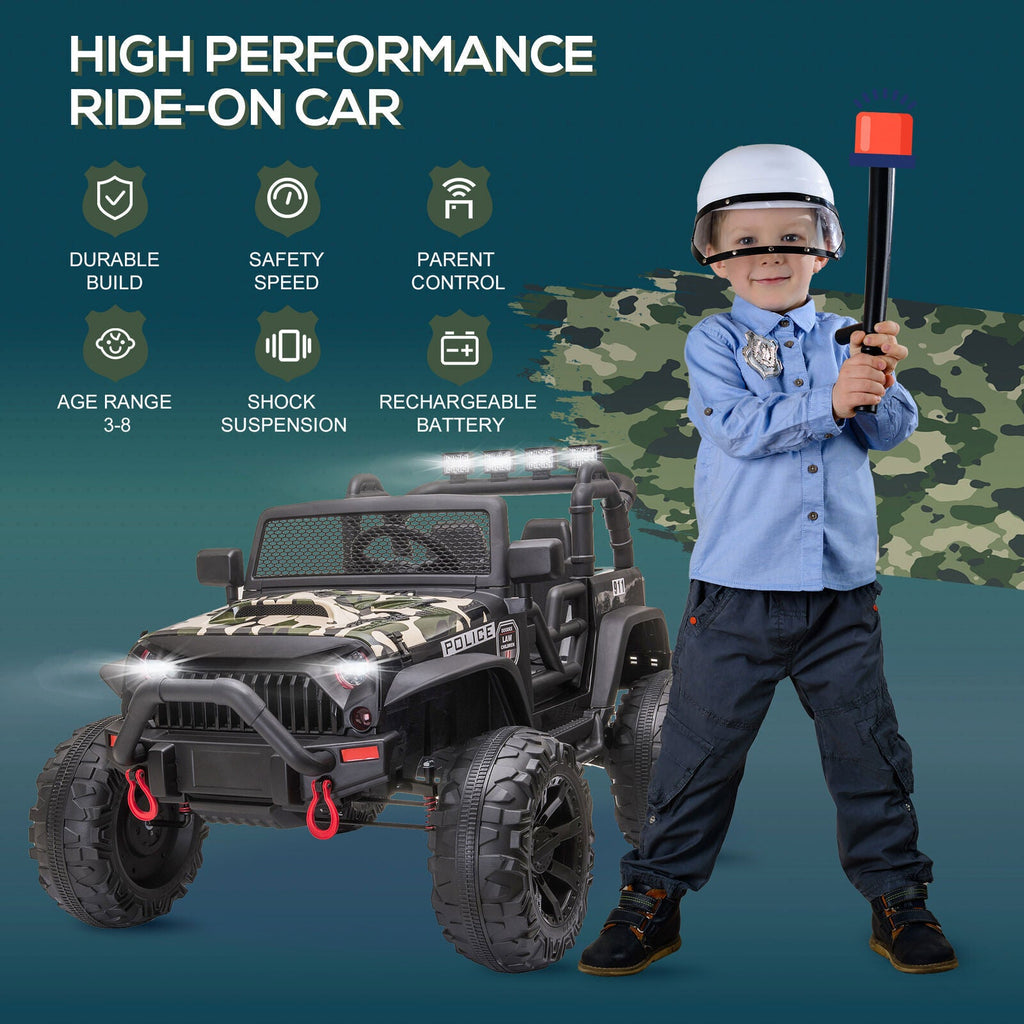 Electric UTV Truck for Kids with Bluetooth Music and Dual Motors