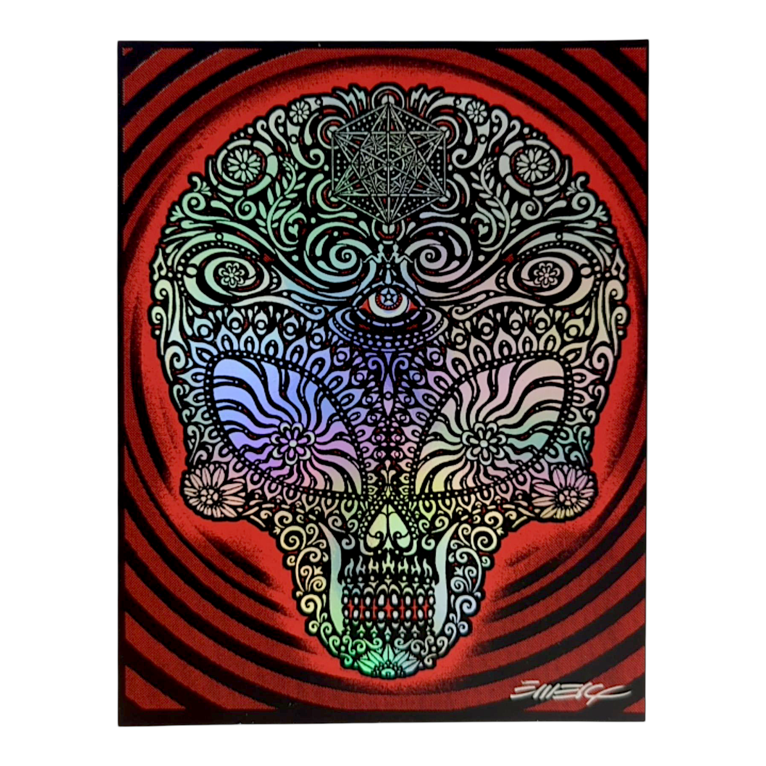 Emek Alien Skull Mini Print