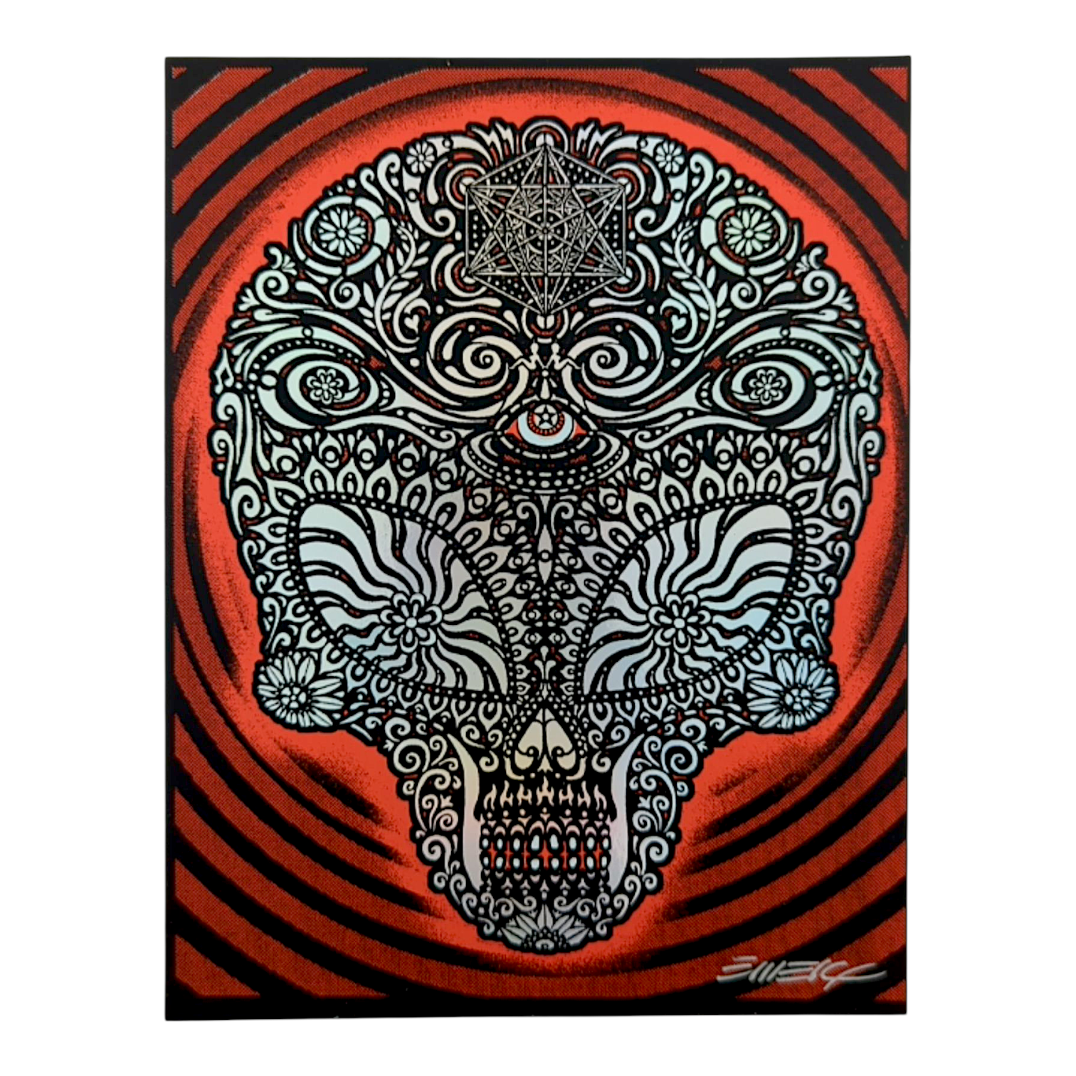 Emek Alien Skull Mini Print