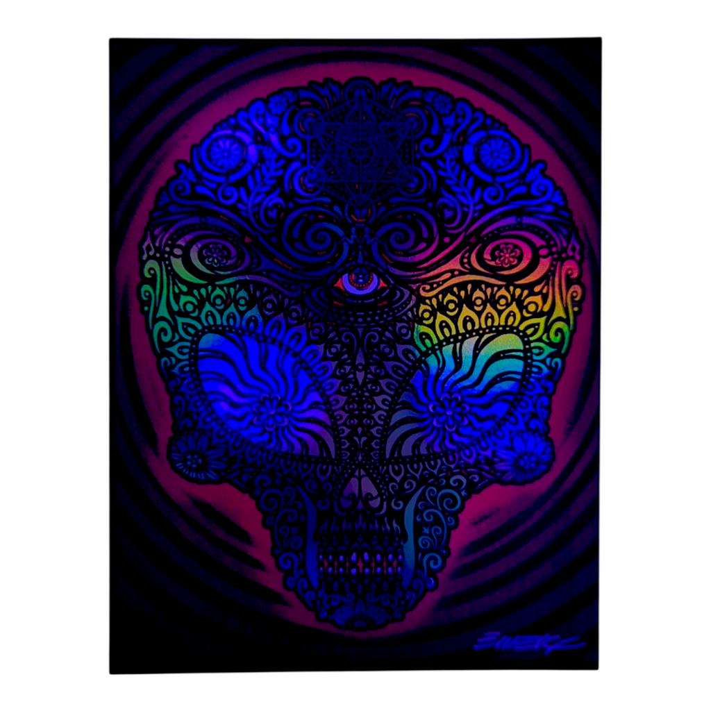 Emek Alien Skull Mini Print