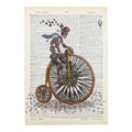 Emek "Bicycle" Vintage Dictionary Page Art