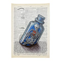 Emek "Bottle" Vintage Dictionary Page Art