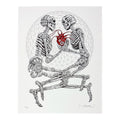 Emek "Embrace" (White) Fine Art Letter Press Print