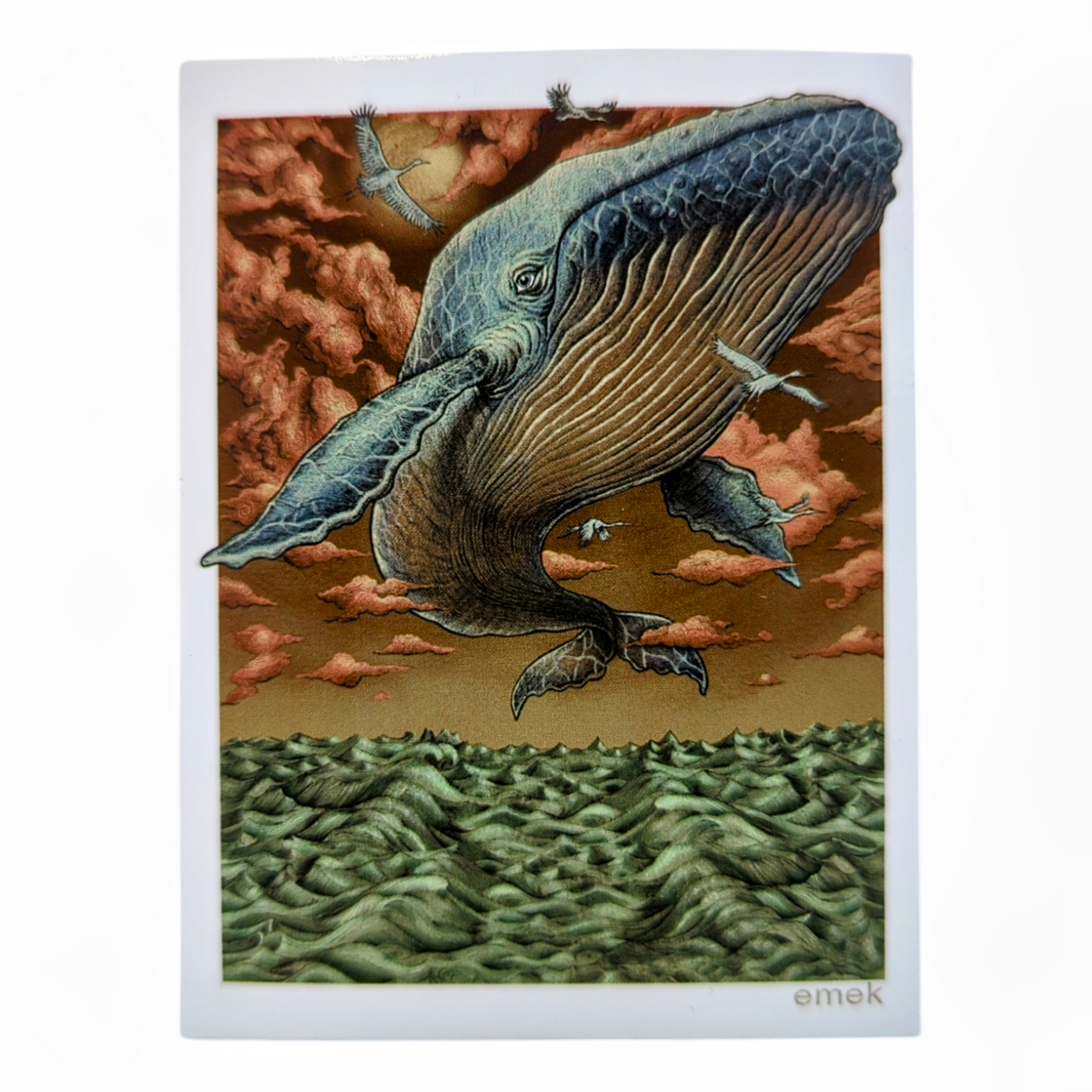 Emek Flying Whale Sticker