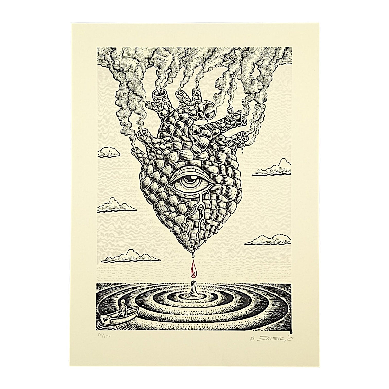 Emek "Like Blood From A Stone (Cream)" Print