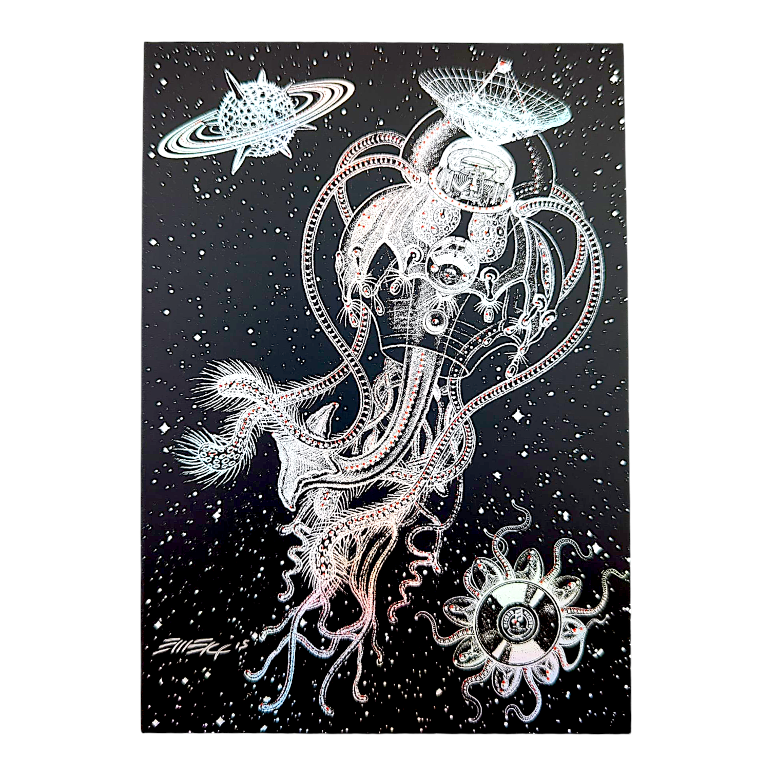 Emek Microorganism Satellite Foil Mini Print