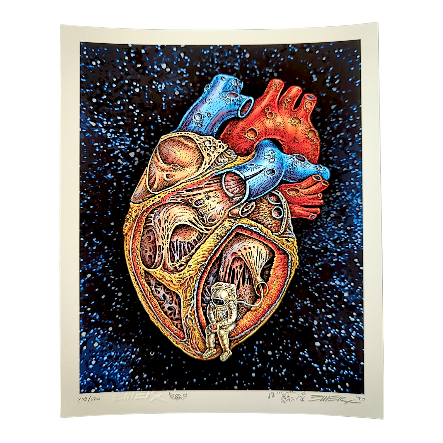 Emek “Space Heart” Mini Print