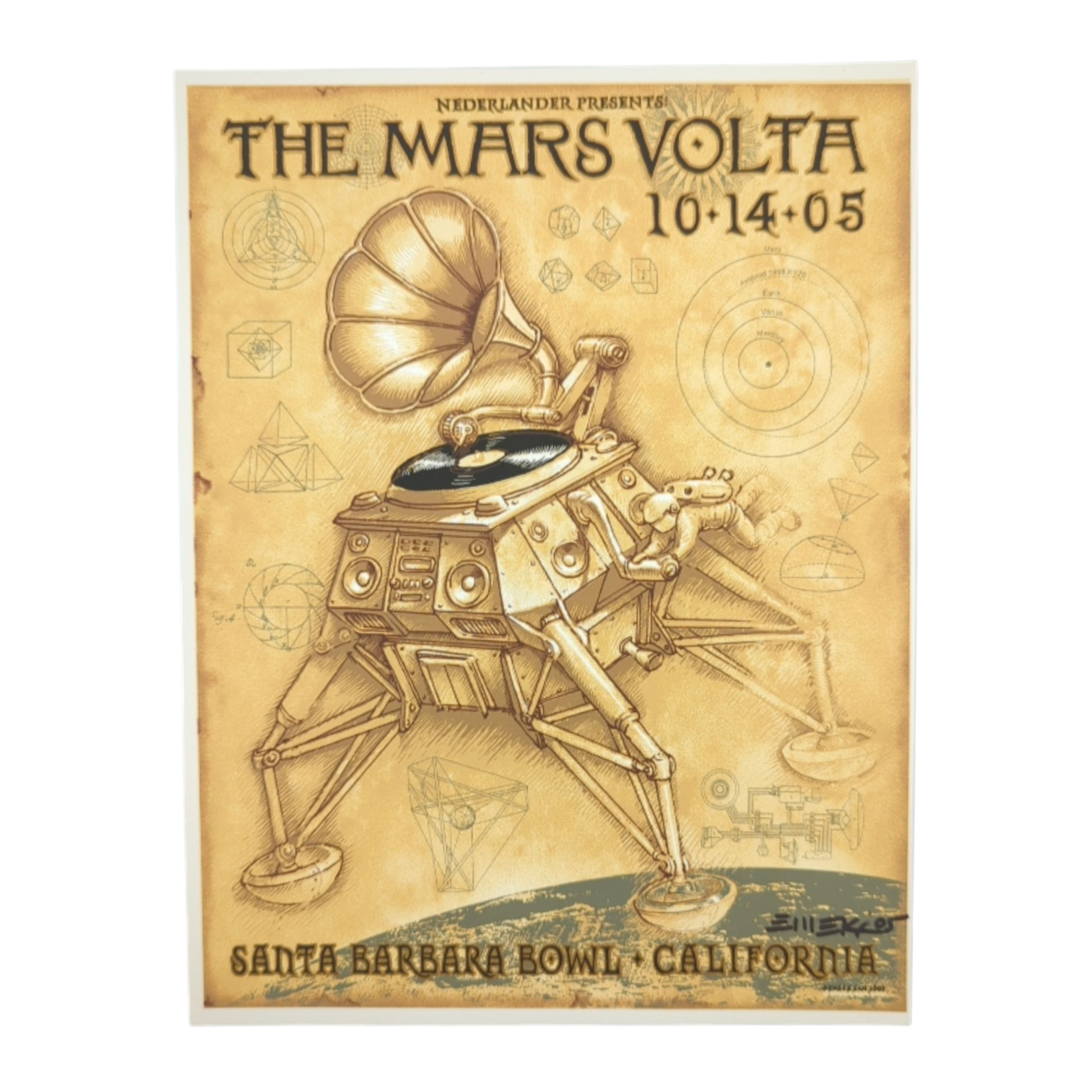 Emek The Mars Volta, Santa Barbara 2005 Mini Print