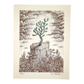 Emek "The Re-Giving Tree (Cream)" Letterpress Print