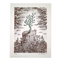 Emek "The Re-Giving Tree (White)" Letterpress Print