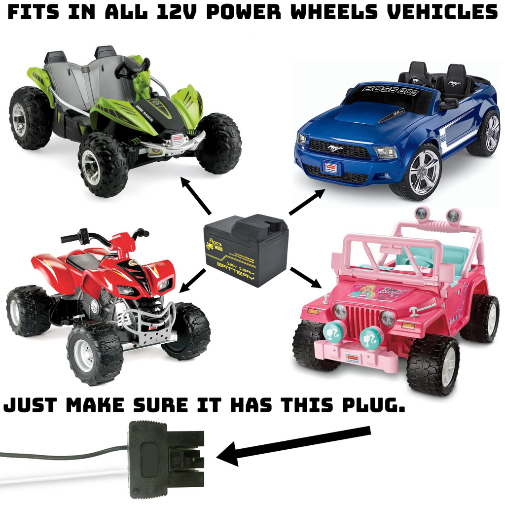 Enhanced 12V 15Ah Battery for Power Wheels, Outperforms Fisher Price 9.5Ah 12Ah