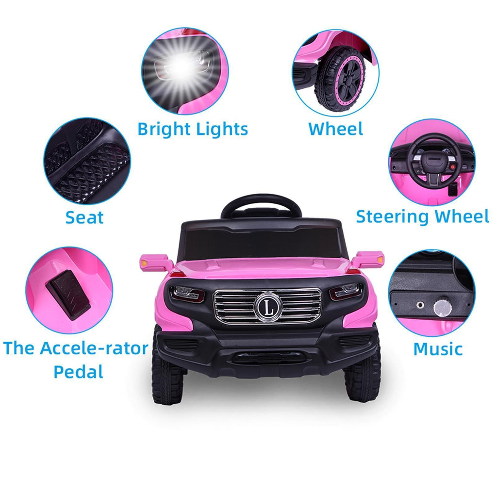 Exciting 6V Electric Ride-On Car for Kids with Remote Control, Music, and 4 Color Options