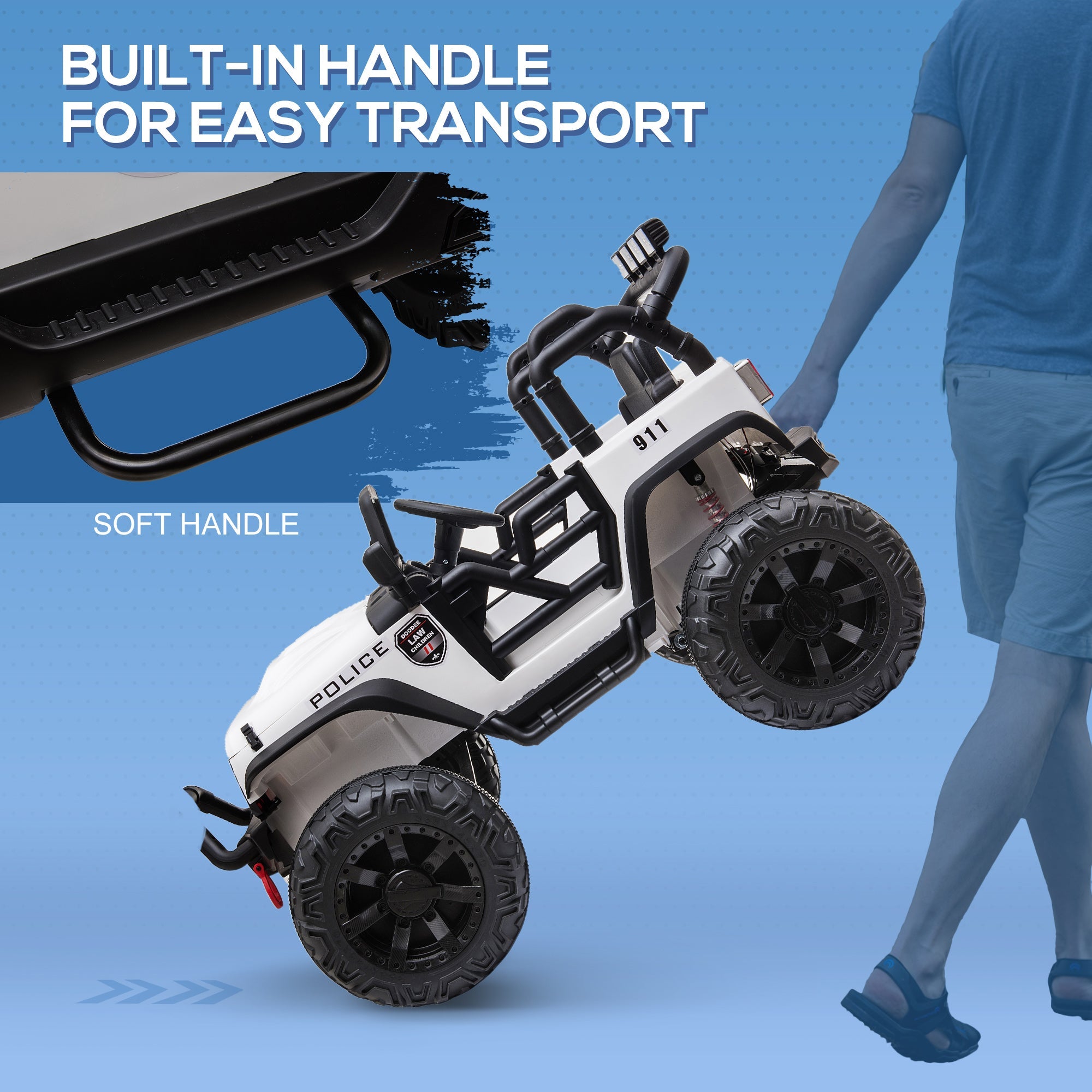 Electric Kids UTV Truck with Bluetooth Music and Dual Motors