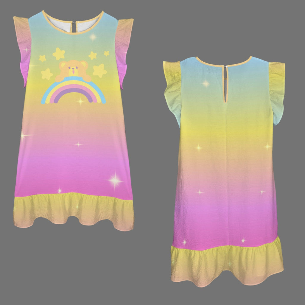 Rainbow Snuggle Ruffle Play Dress