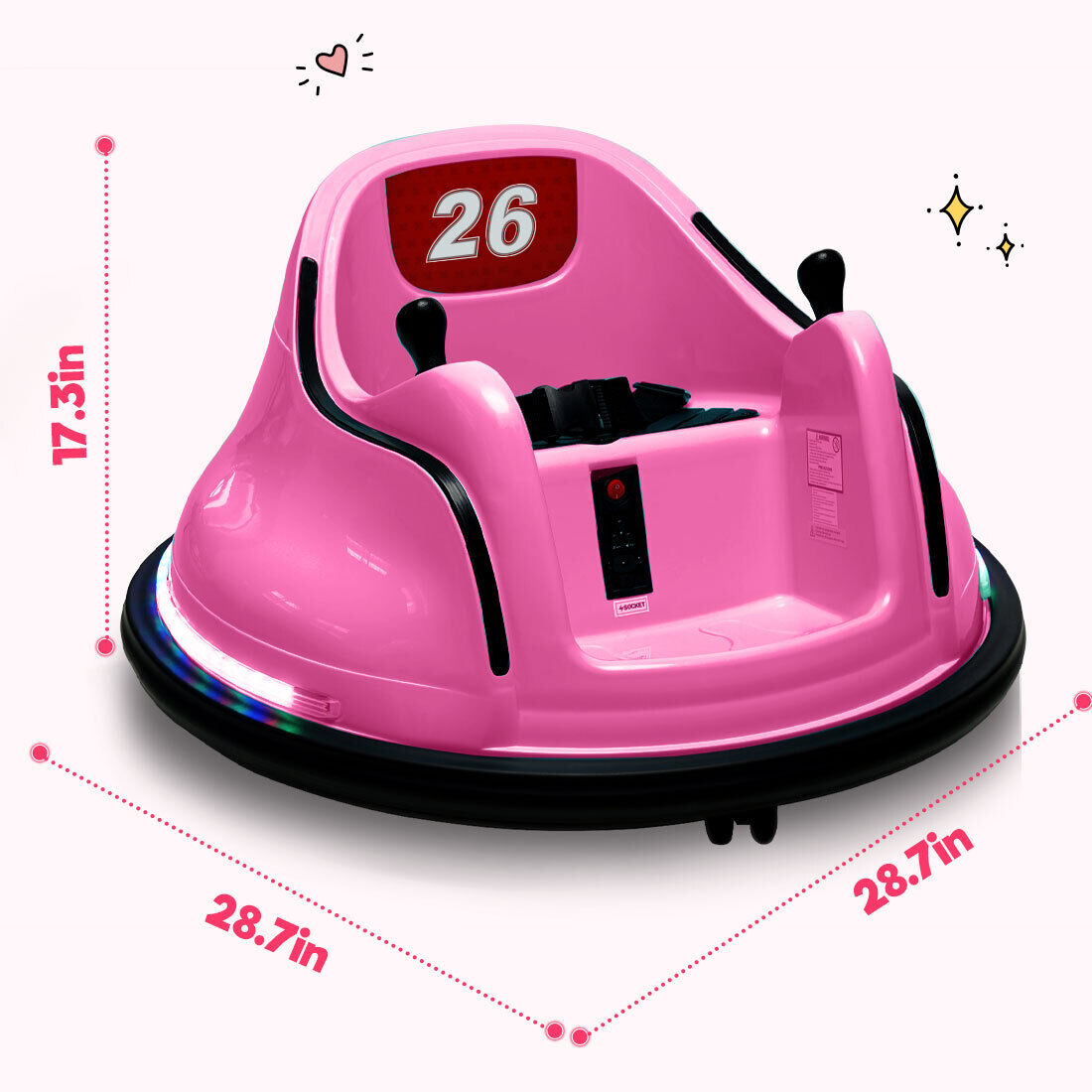 Flashy Remote-Controlled Bumper Car for Kids with Electric Ride-On Fun