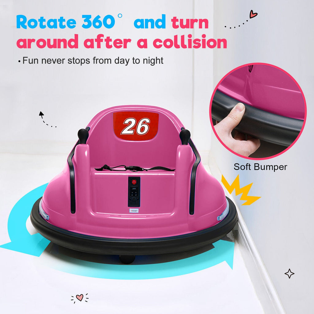Flashy Remote-Controlled Bumper Car for Kids with Electric Ride-On Fun