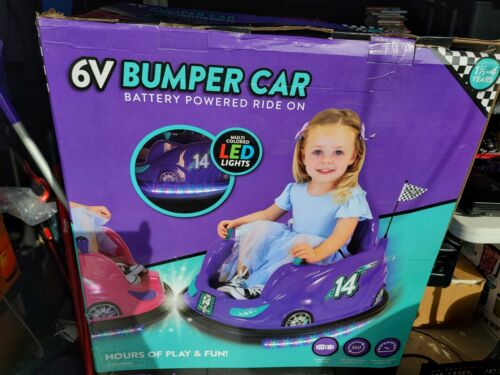 Flybar 6V Bumper Car: Battery-Powered Ride On with LED Lights for Endless Fun