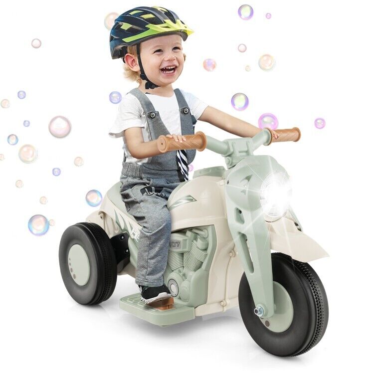 Fun and Exciting Electric Ride-On Motorcycle for Kids with Bubble Maker and Music - 6V Battery and Durable PP Wheels