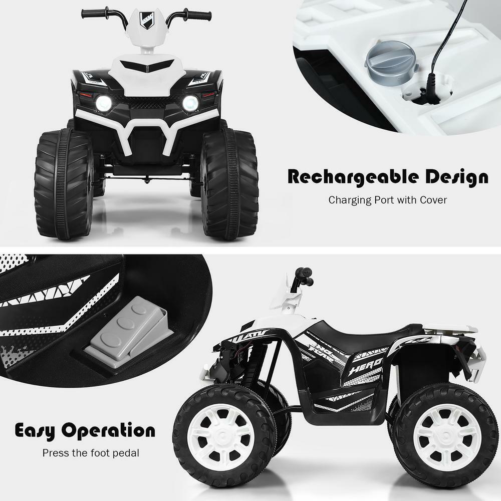 Fun and Interactive 13.6 Inch Ride-On Car for Kids Ages 3-7 with LED Lights, Music, and Adjustable Speed Settings
