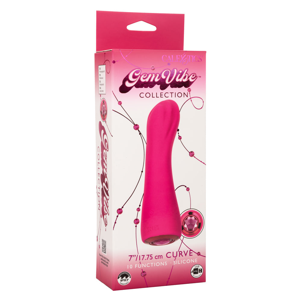 Gem Vibe Collection Curve Personal Massager - Pink