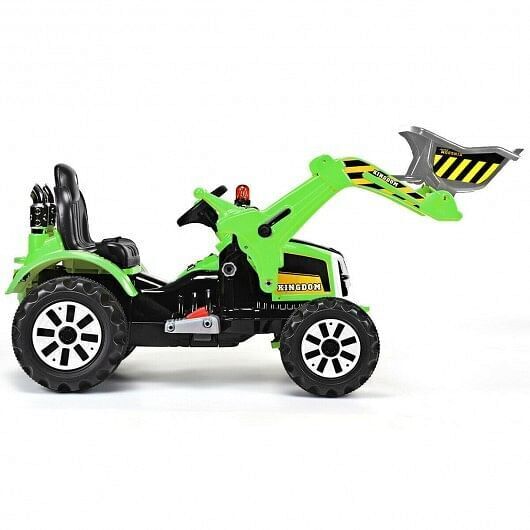 Green 12V Battery-Powered Kids Ride-On Dumper Truck