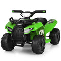 Green 6V Kids ATV Quad Electric Ride On Car Toy with LED Light and MP3 Player for Toddlers