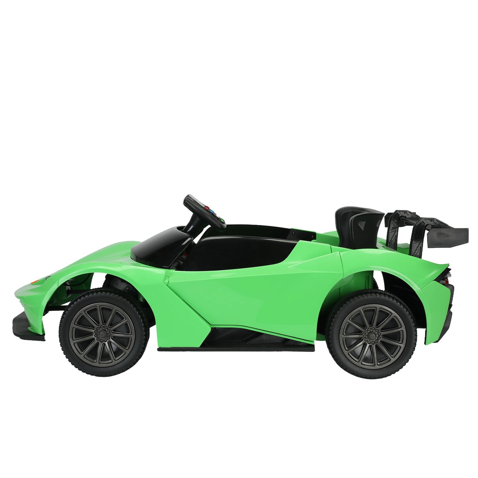Green Electric Ride-On Car with Remote Control, MP3 Player, and 3 Speed Options for Kids