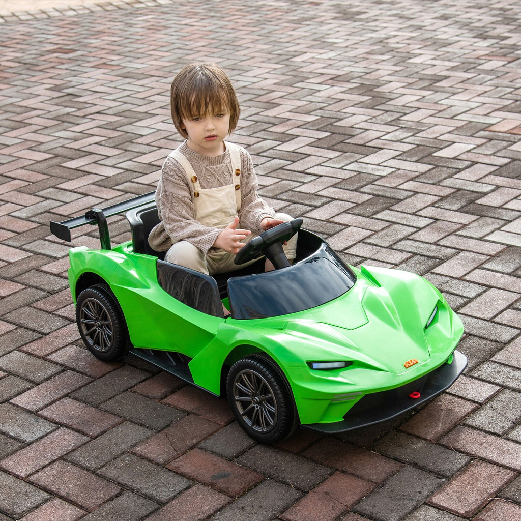 Green Electric Ride-On Car with Remote Control, MP3 Player, and 3 Speed Options for Kids