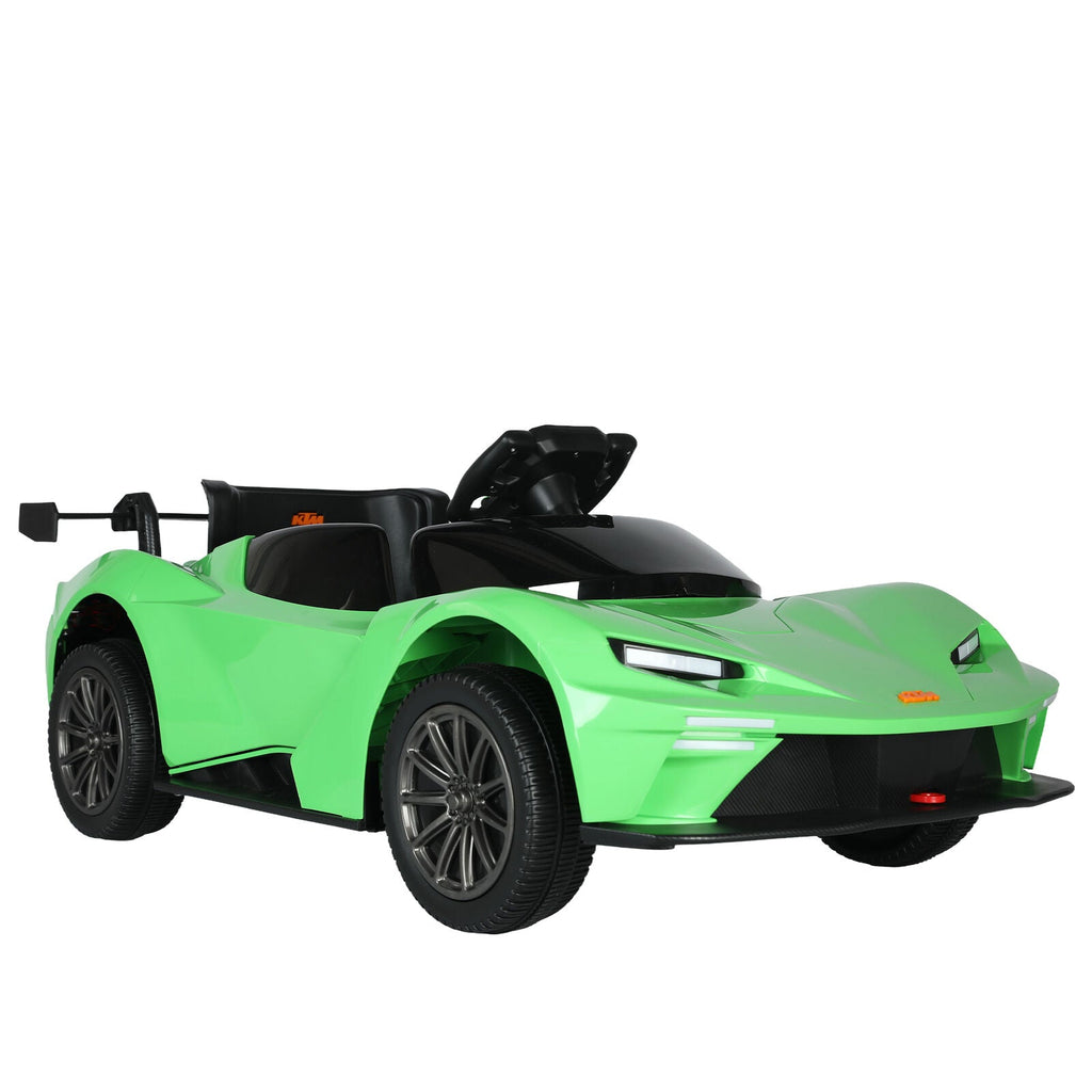 Green Electric Ride-On Car with Remote Control, MP3 Player, and 3 Speed Options for Kids