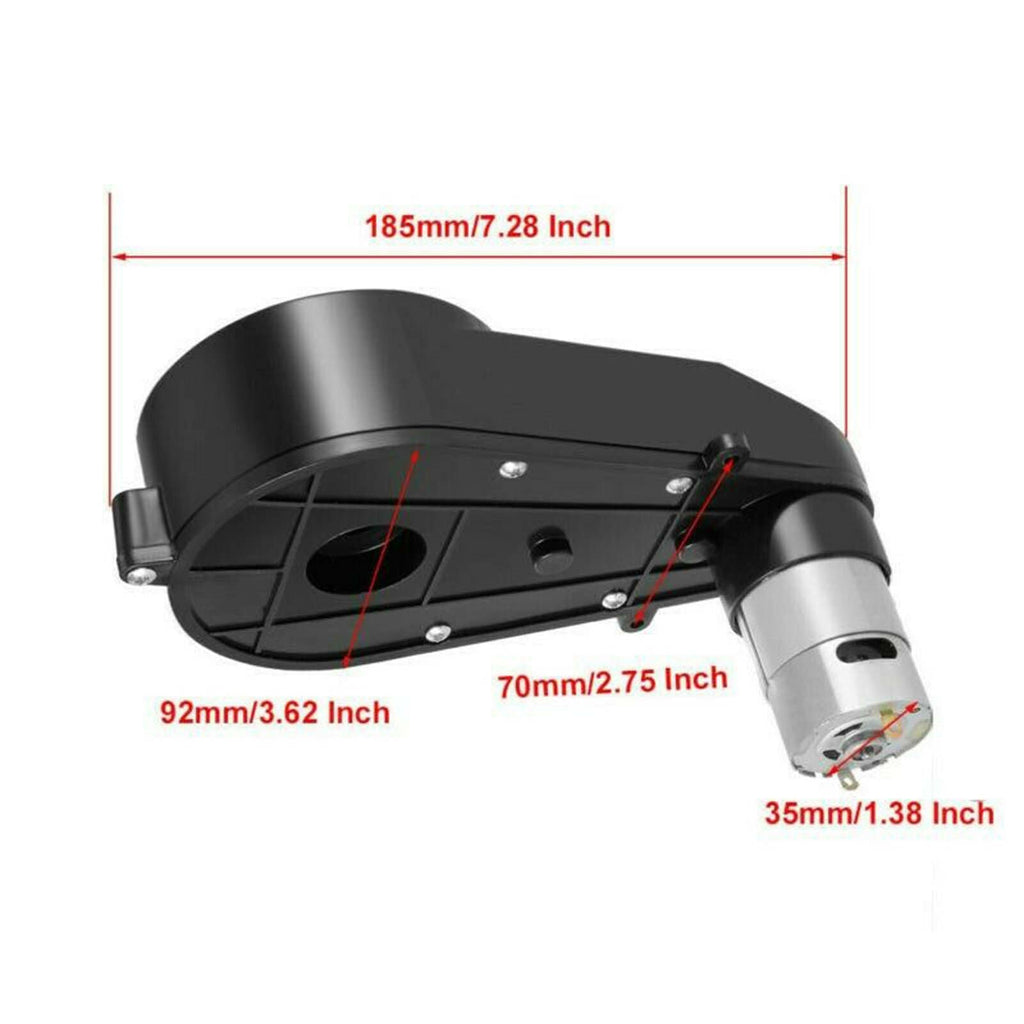 High-Speed 12V Motor and Gearbox for Ride-On Toys - Compatible with Power Wheels and Jeep Models - 30000RPM