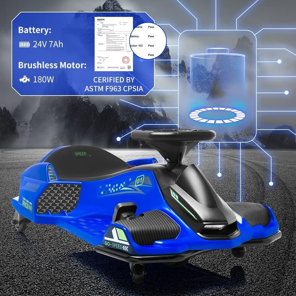 High-Speed Electric Drift Car for Kids - 24V Ride-On Drifting Cart