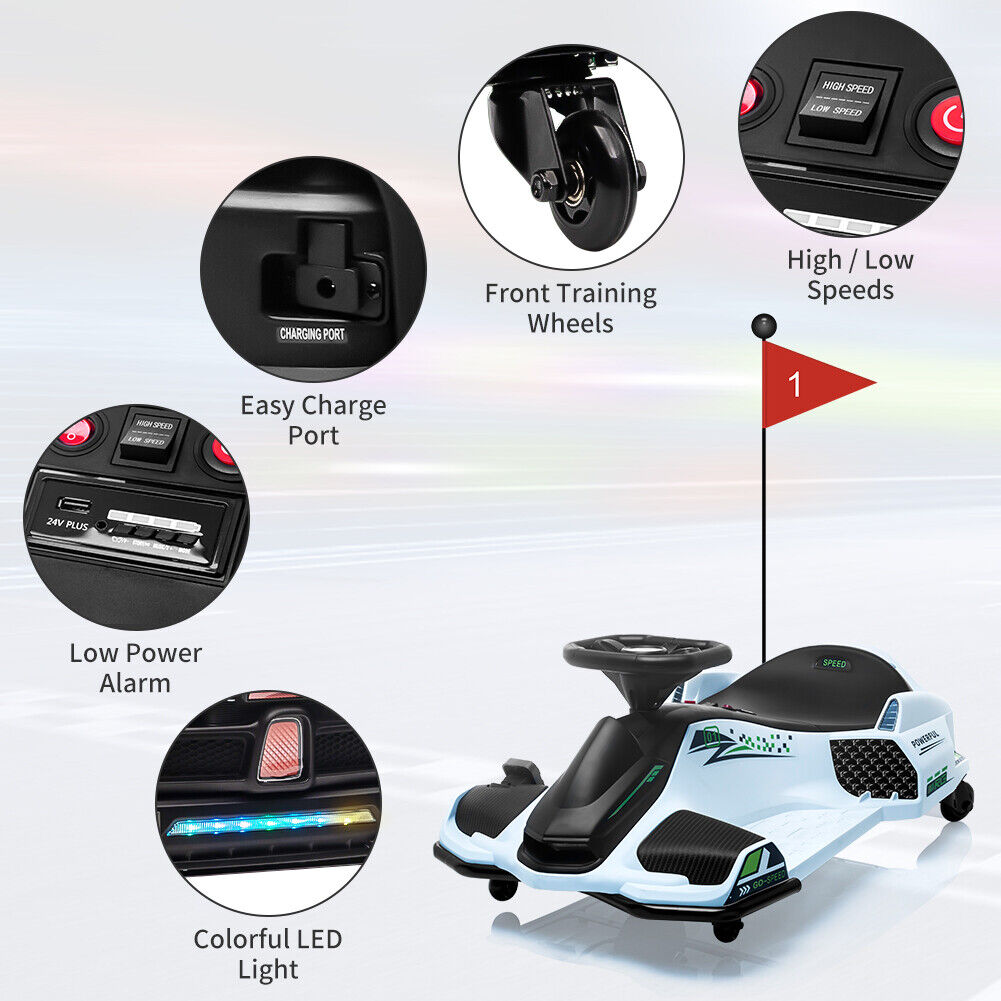 High-Speed Electric Drift Car for Kids - 24V Ride-On Drifting Cart