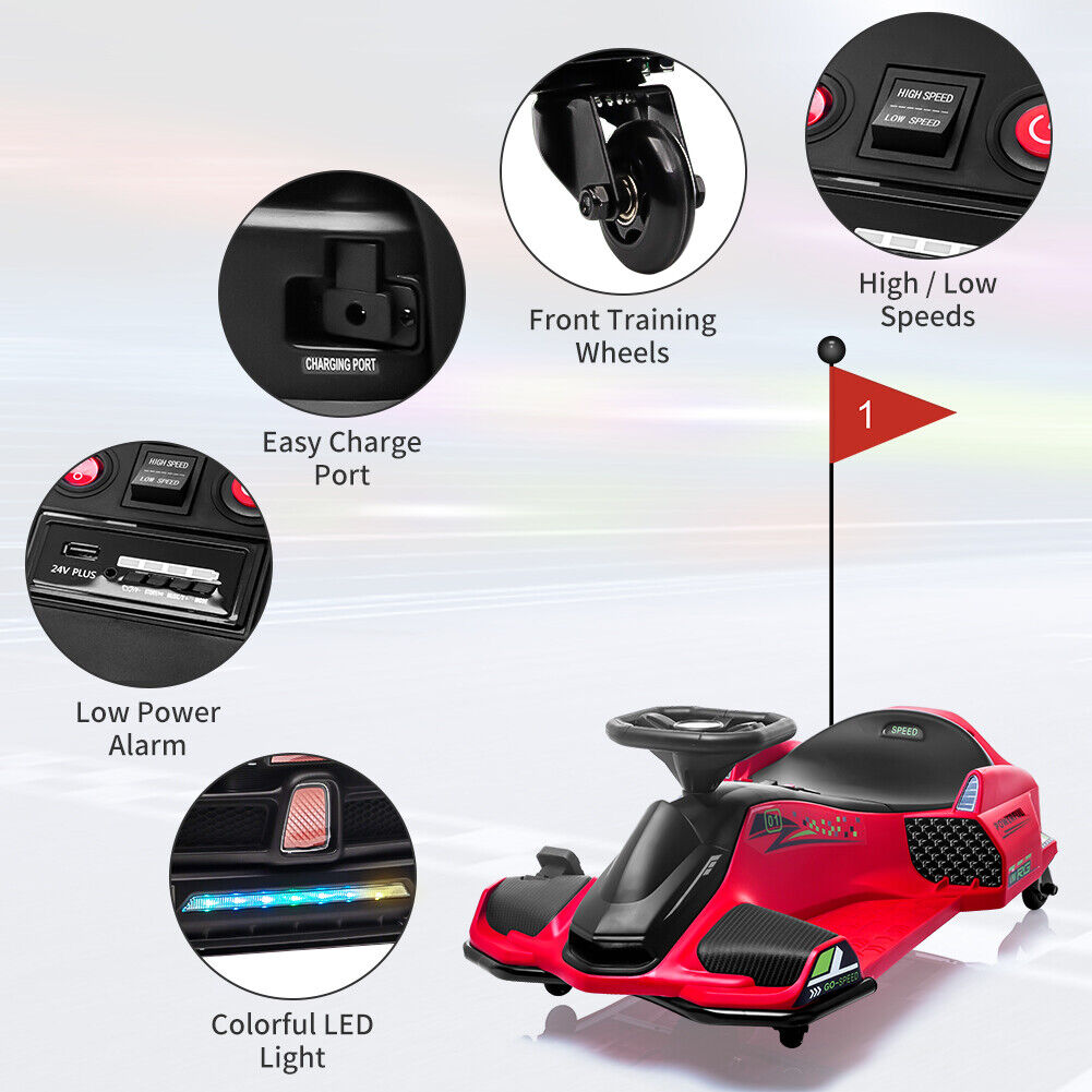 High-Speed Electric Drift Car for Kids - 24V Ride-On Drifting Cart