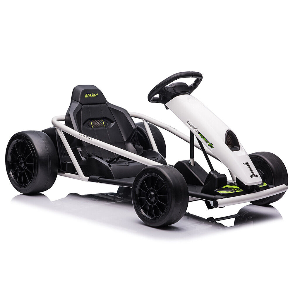 High-Speed Electric Go Kart with Music & Horn for Kids 8-12 Years - Drift in Style!