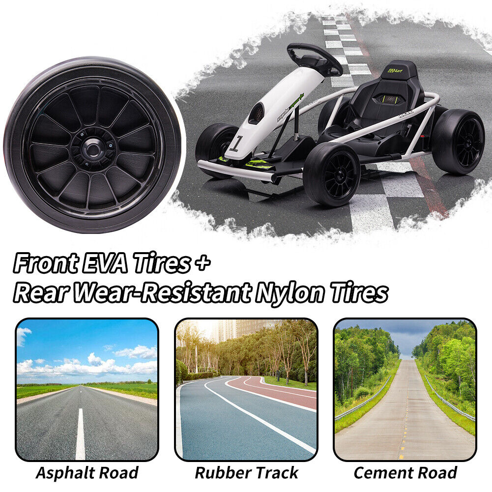 High-Speed Electric Go Kart with Music & Horn for Kids 8-12 Years - Drift in Style!