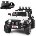HoneyJoy 12V 2-Seater RC Electric Truck for Kids with Storage - White