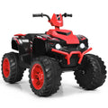 HoneyJoy 12V Kids ATV Quad Ride On Car with LED Light & Music - Red