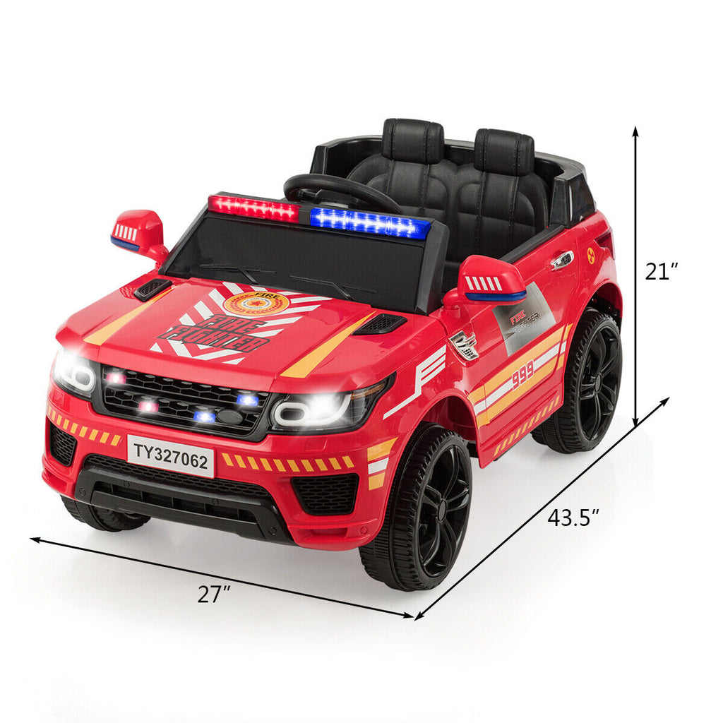 HoneyJoy 12V Kids Ride On Electric Truck with LED Lights in Red