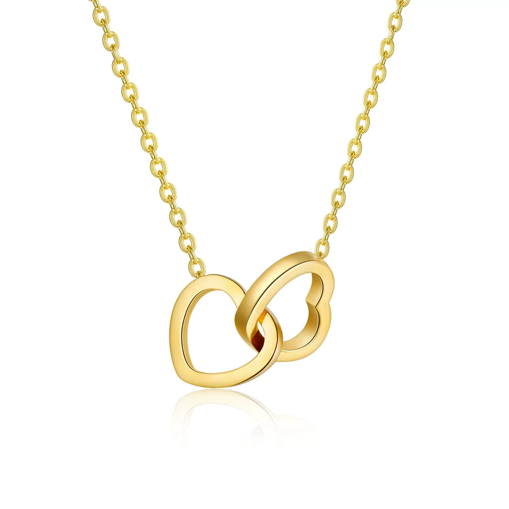 Loyal Titanium Steel Double Heart Day Collar