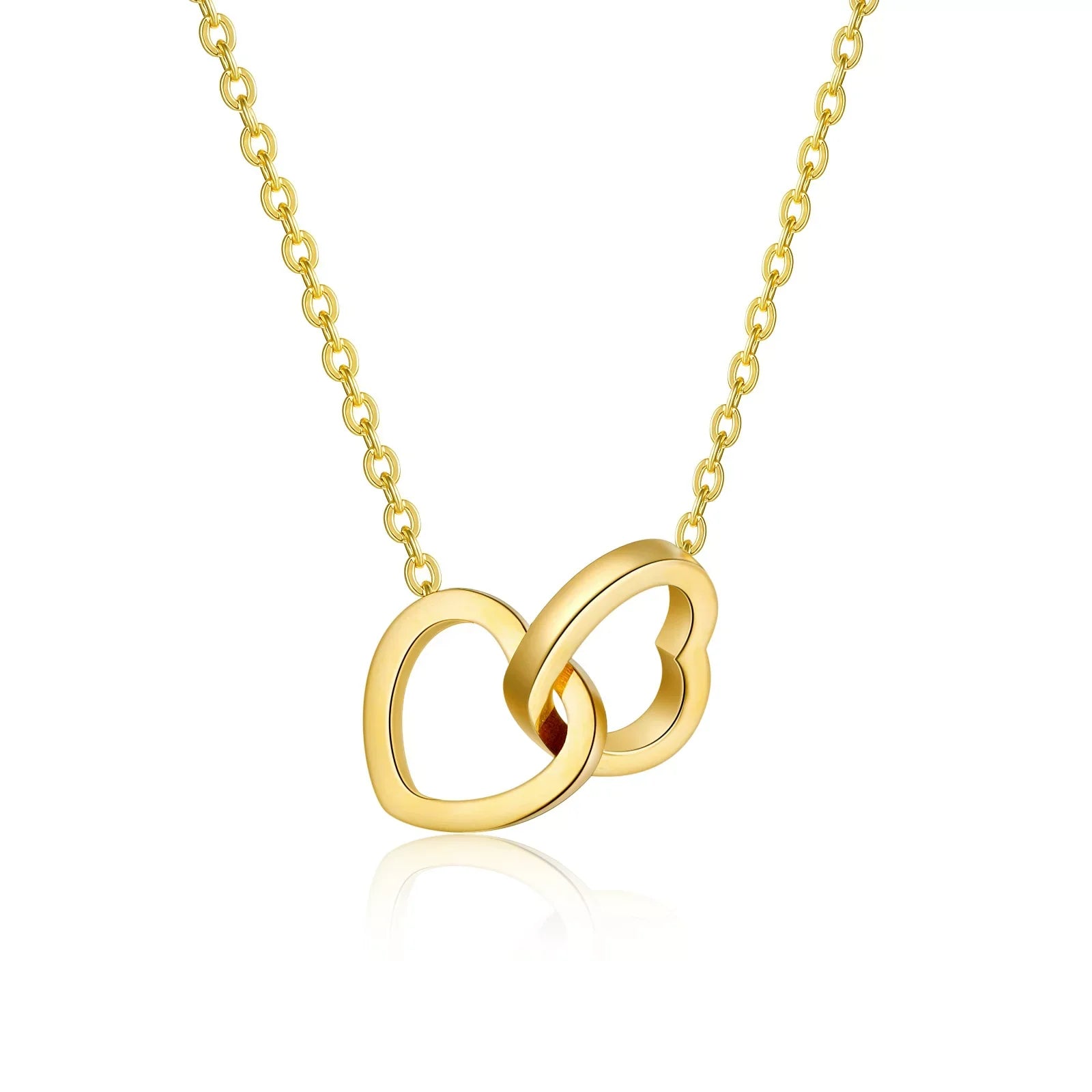 Loyal Titanium Steel Double Heart Day Collar