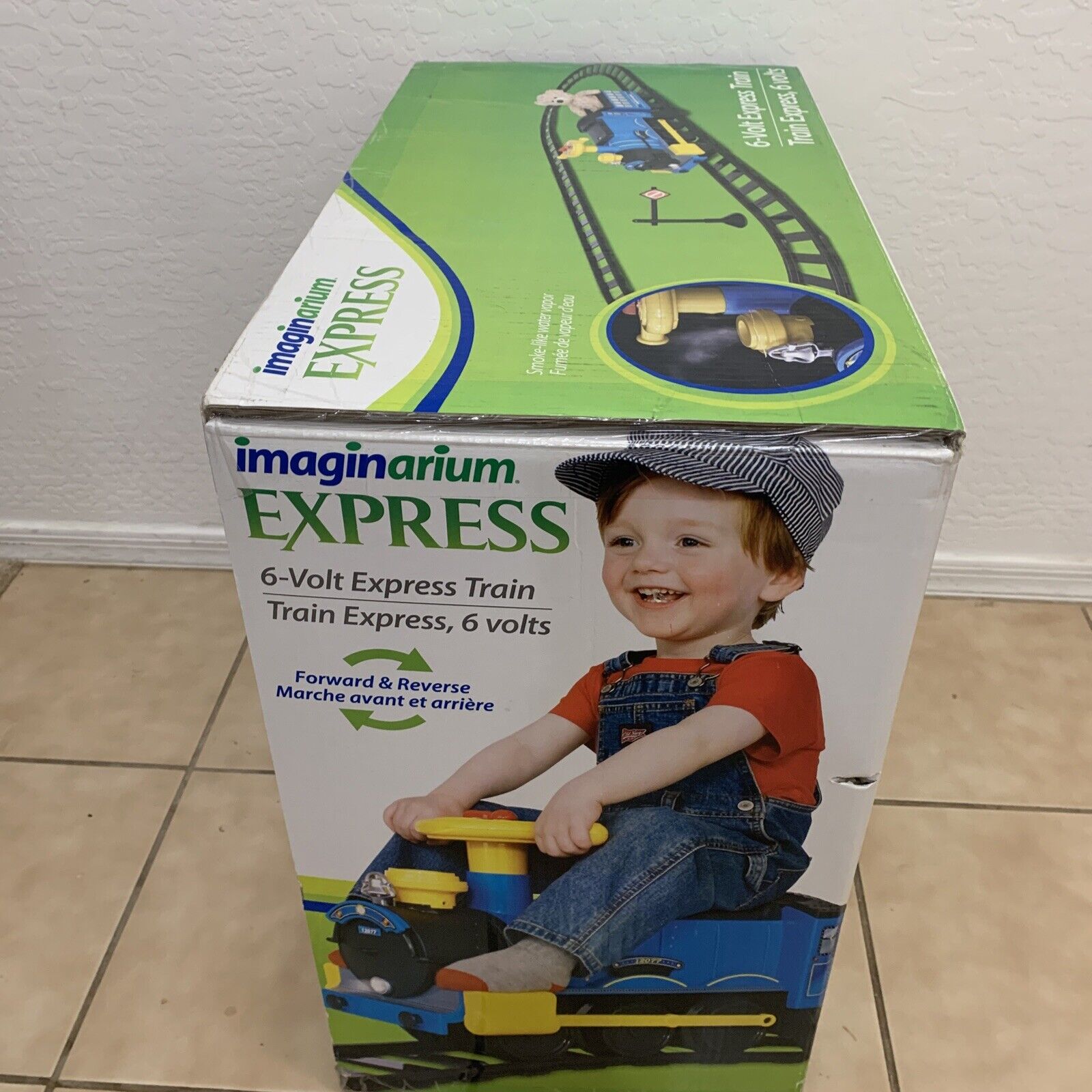 Imaginarium Express 6V Ride-On Train Set with Battery-Powered Lights and Sounds