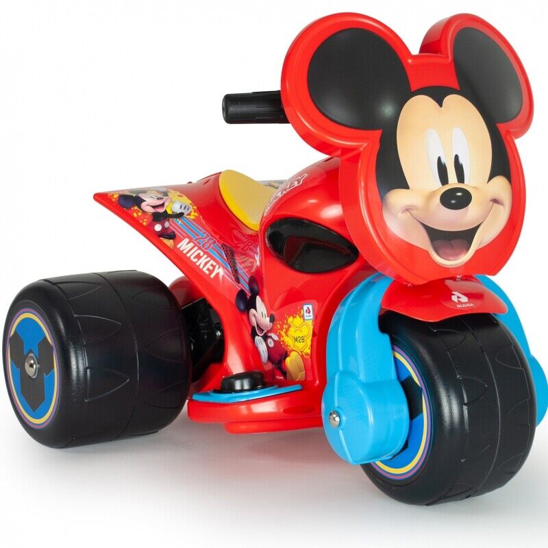 INJUSA Mickey Mouse Samurai Tricycle Ride-On with 6V Battery for Kids