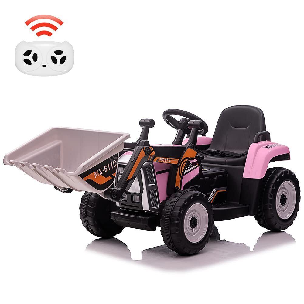 Interactive 12V Kids Excavator Digger Construction Truck Toy with Working Bucket - Perfect Gift for Little Builders