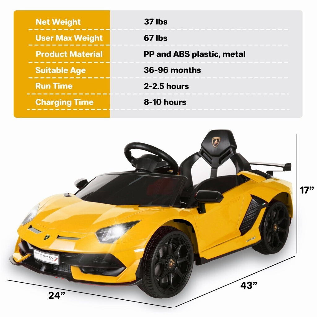 Premium 12V Ride-On Car for Kids with Remote Control, Lights, Music, and Openable Doors