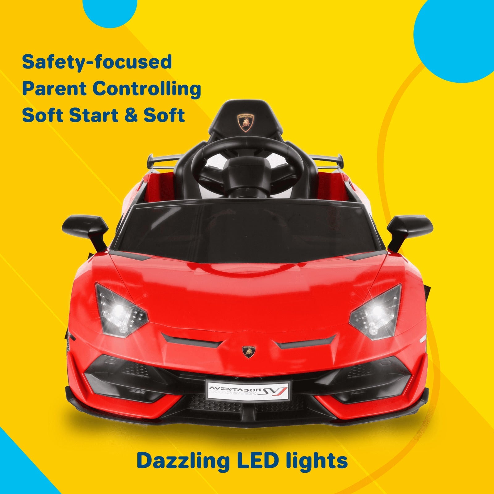 2.4G RC Electric Ride-On Car for Kids with Light, Music, and Openable Doors