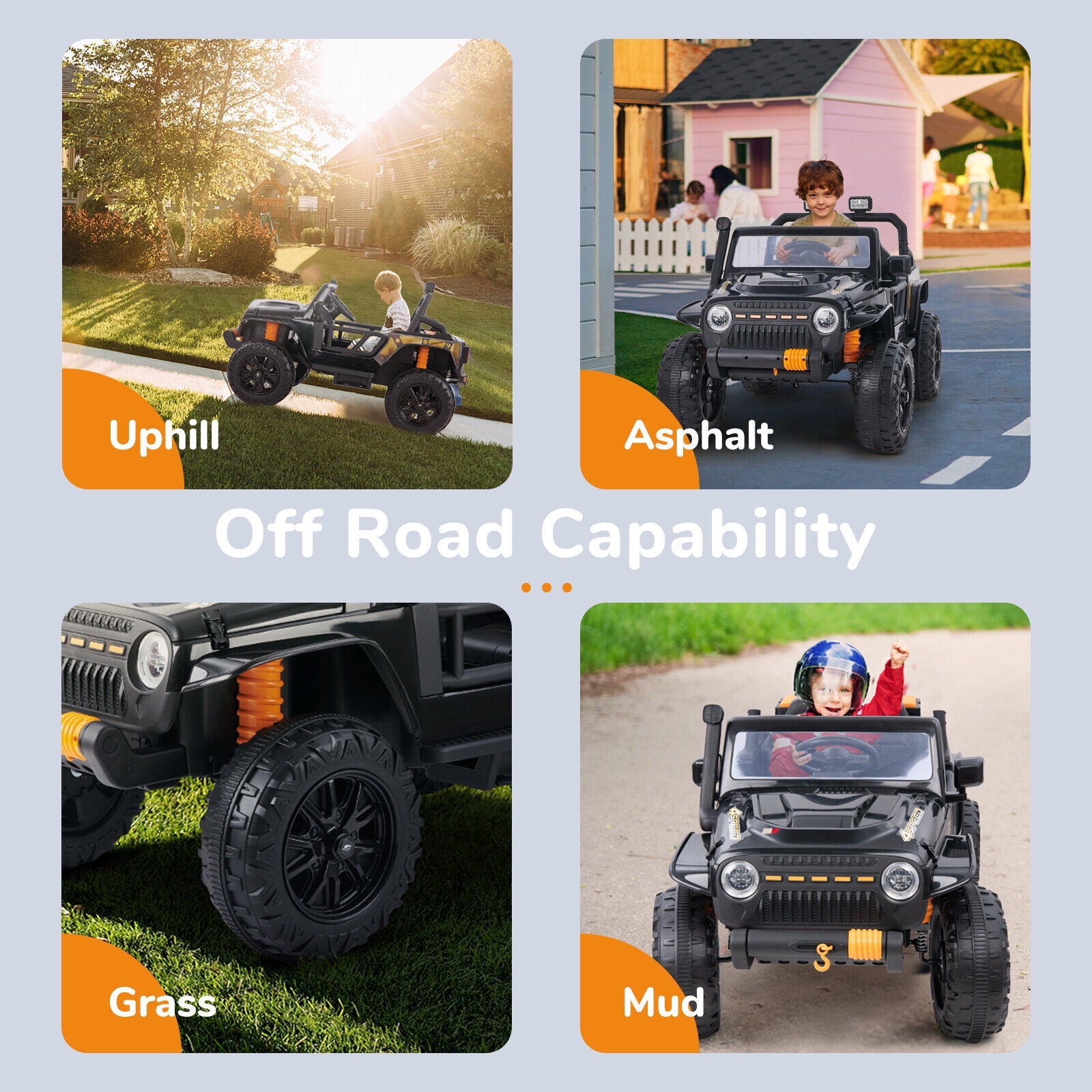 Interactive 12V Ride-On Truck for Kids with Remote Control, LED Lights, and Music