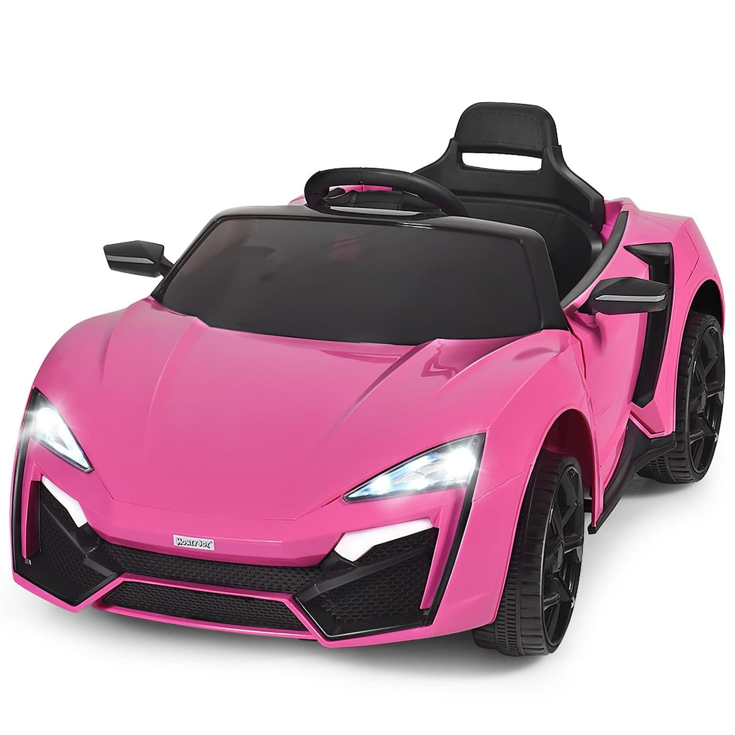 Interactive 2.4G RC Electric Car for Kids with Lights, MP3 Player, and Openable Doors - 12V