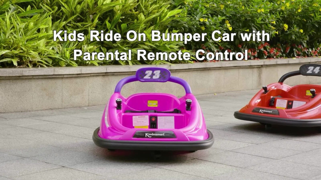 Interactive 6V Bumper Car for Kids with Remote Control, Flashing Lights, Music, and Customizable Stickers - Perfect Gift for Creative Playtime