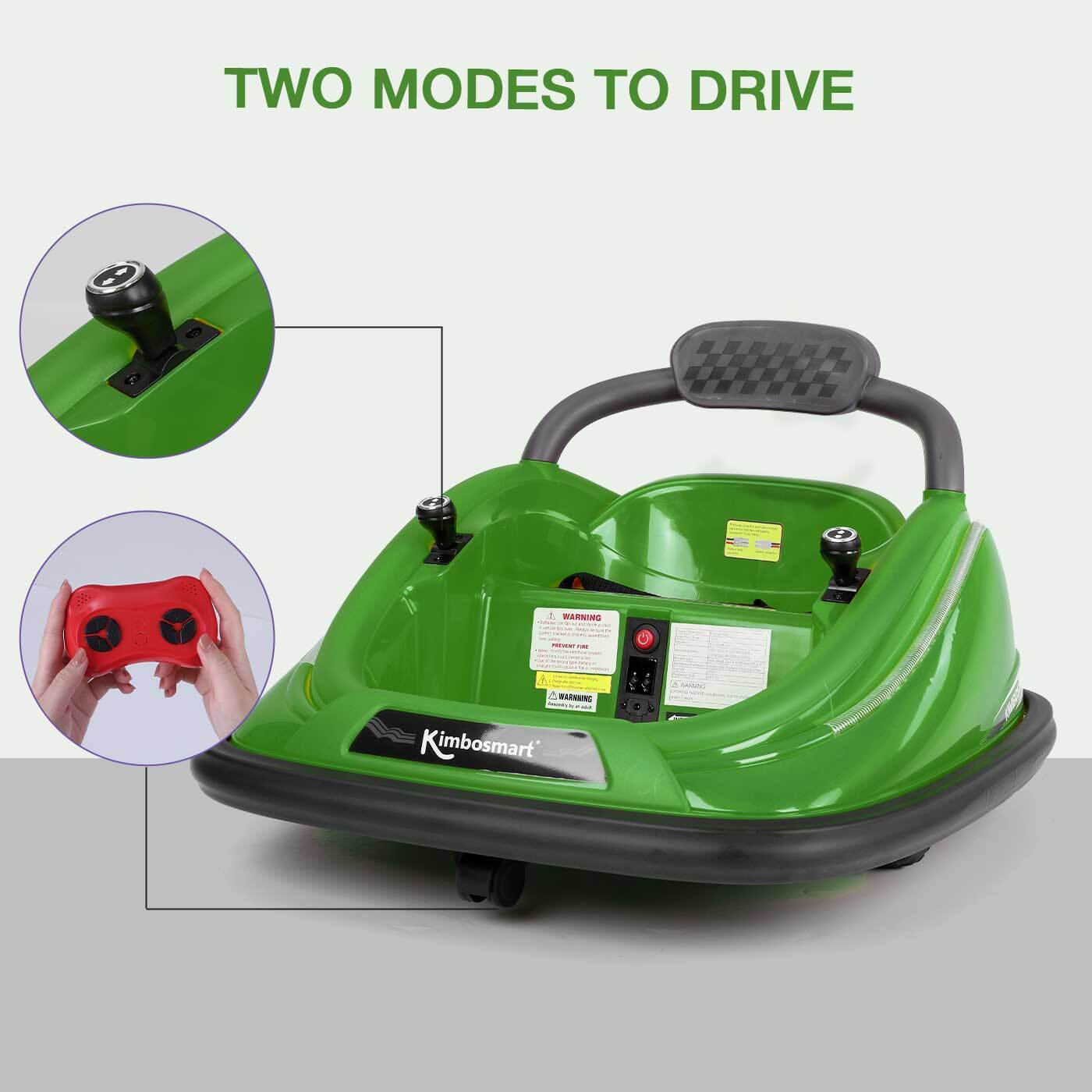Interactive 6V Bumper Car for Kids with Remote Control, Flashing Lights, Music, and Customizable Stickers - Perfect Gift for Creative Playtime